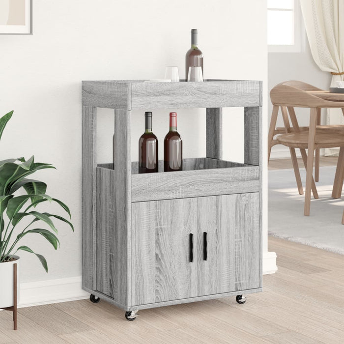 Cărucior de bar, gri sonoma, 60x39,5x89 cm, lemn prelucrat - WALTI WALTI