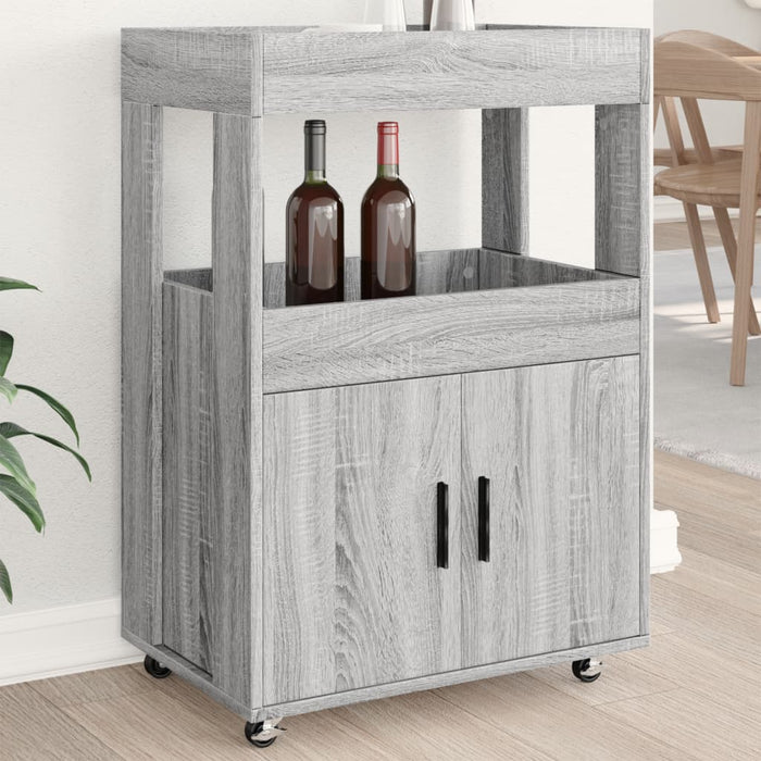 Cărucior de bar, gri sonoma, 60x39,5x89 cm, lemn prelucrat - WALTI WALTI