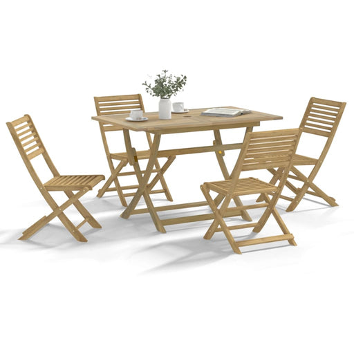 Set mobilier de grădină, 5 piese, lemn masiv de acacia - WALTI WALTI