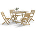 Set mobilier de grădină, 5 piese, lemn masiv de acacia - WALTI WALTI