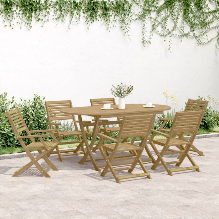 Set mobilier de grădină, 7 piese, lemn masiv de acacia - WALTI WALTI
