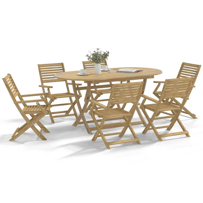 Set mobilier de grădină, 7 piese, lemn masiv de acacia - WALTI WALTI