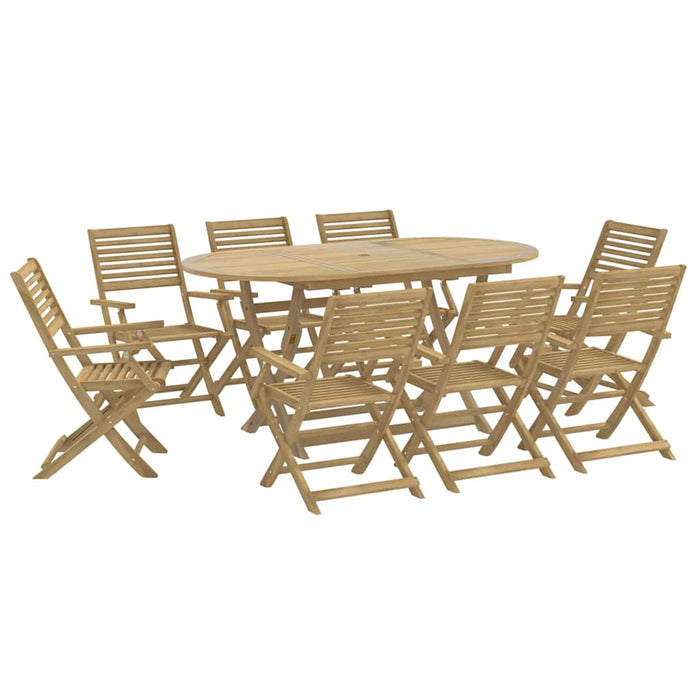 Set mobilier de grădină, 9 piese, lemn masiv de acacia - WALTI WALTI
