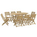 Set mobilier de grădină, 9 piese, lemn masiv de acacia - WALTI WALTI