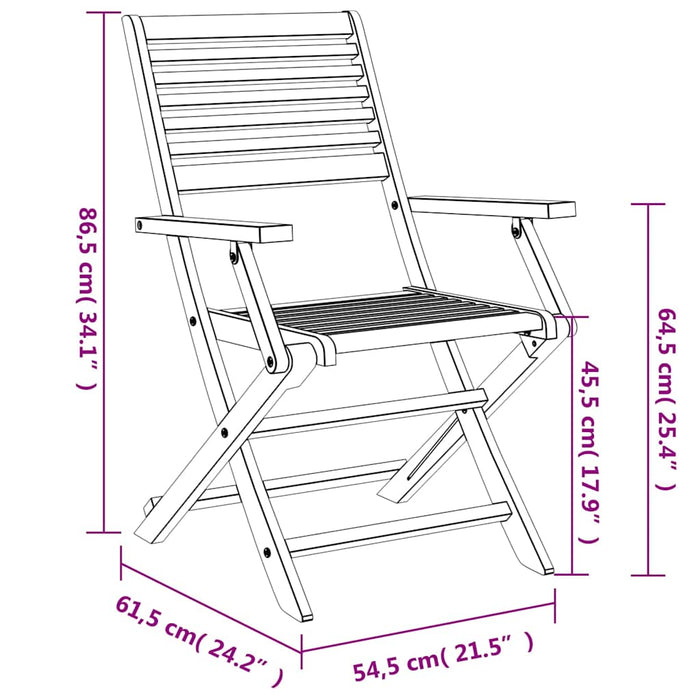 Set mobilier de grădină, 9 piese, lemn masiv de acacia - WALTI WALTI