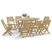 Set mobilier de grădină, 9 piese, lemn masiv de acacia - WALTI WALTI