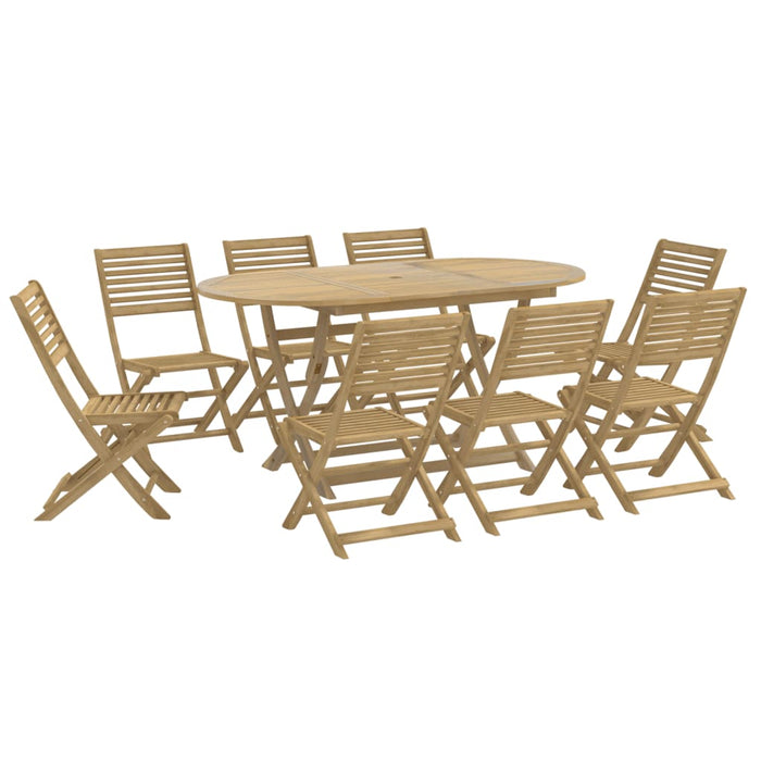 Set mobilier de grădină, 9 piese, lemn masiv de acacia - WALTI WALTI