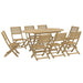 Set mobilier de grădină, 9 piese, lemn masiv de acacia - WALTI WALTI