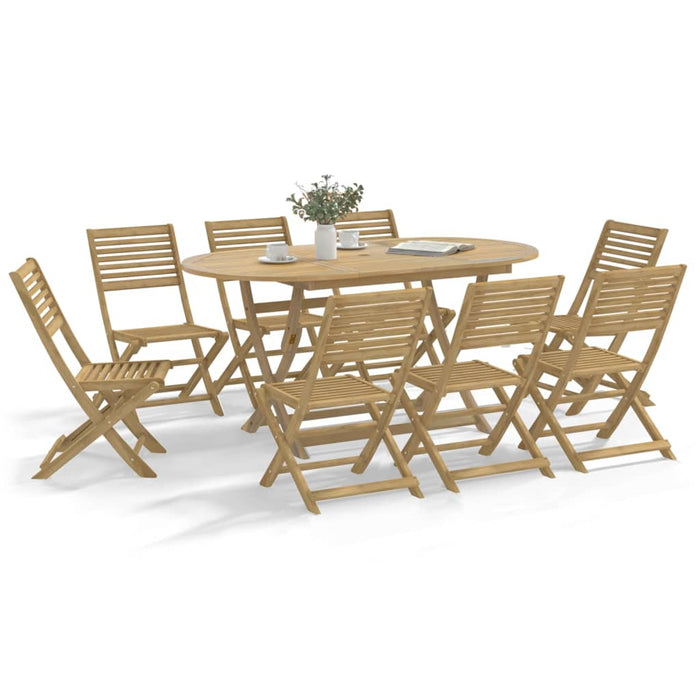 Set mobilier de grădină, 9 piese, lemn masiv de acacia - WALTI WALTI