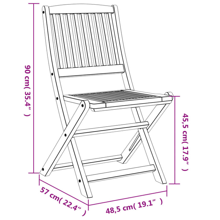 Set mobilier de grădină, 5 piese, lemn masiv de acacia WALTI