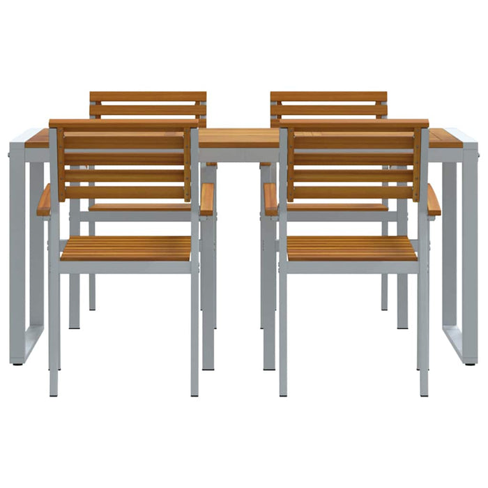 Set mese 5 piese lemn solid acacia și metal - WALTI WALTI