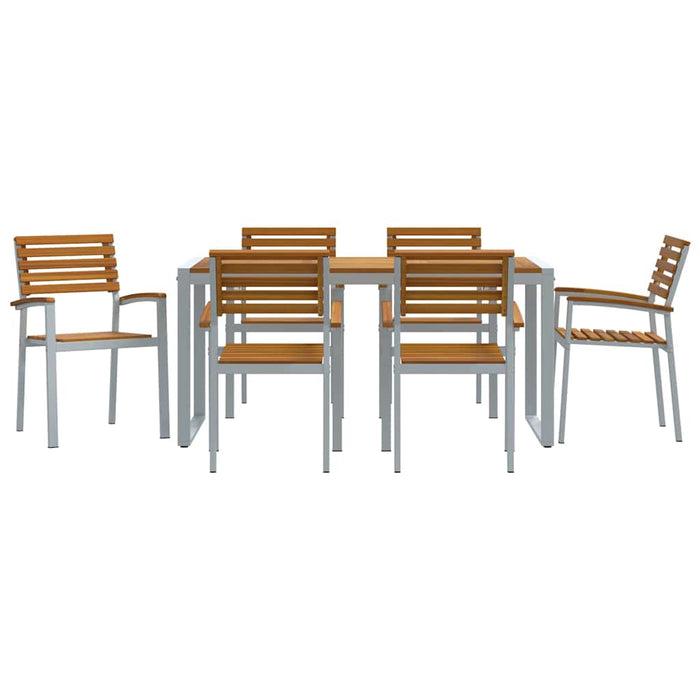 Set de dining de 7 piese din lemn de acacia și metal - WALTI WALTI