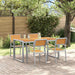 Set de masă pentru grădină 5 pcs Gri și maro 160 x 80 x 75 cm - WALTI WALTI
