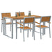 Set de masă pentru grădină 5 pcs Gri și maro 160 x 80 x 75 cm - WALTI WALTI