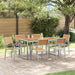 Set de masă pentru grădină 7 pcs Gri și maro 160 x 80 x 75 cm - WALTI WALTI
