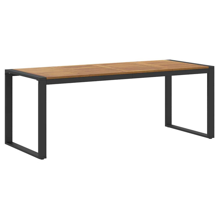 Set de masă pentru grădină 9 buc. Negru Lemn Solid de Acacia WALTI