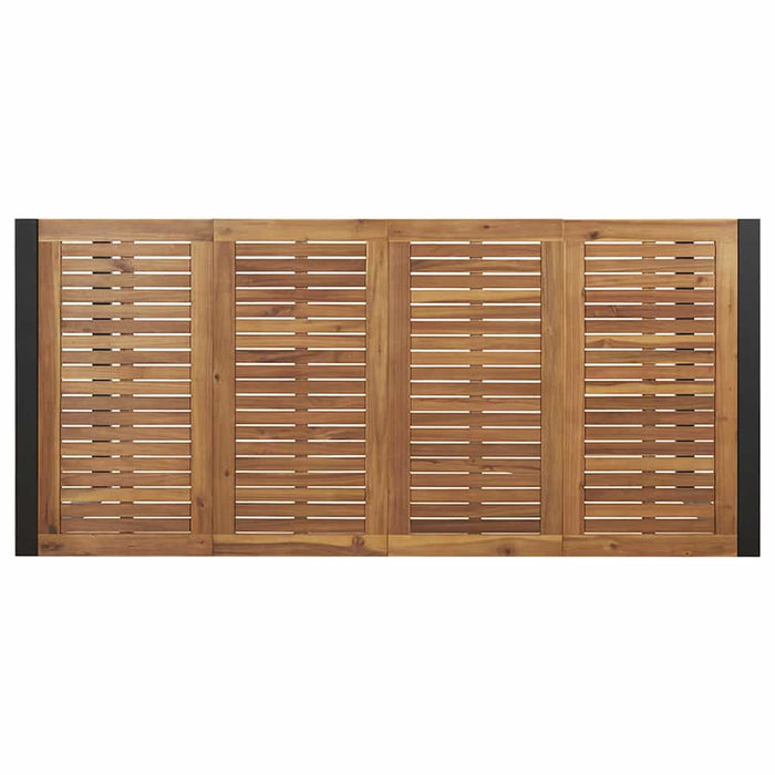 Set de masă pentru grădină 9 buc. Negru Lemn Solid de Acacia WALTI