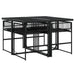 Set mobilier de grădină cu perne, 5 piese, negru, poliratan - WALTI WALTI