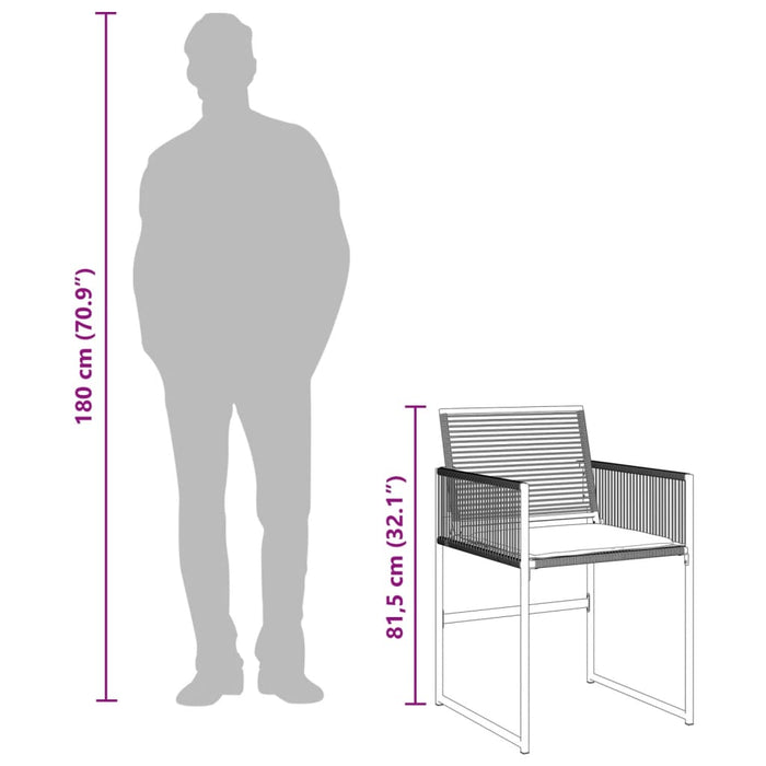 Set mobilier de grădină cu perne, 5 piese, negru, poliratan - WALTI WALTI