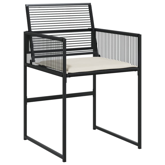 Set mobilier de grădină cu perne, 13 piese, negru, poliratan - WALTI WALTI