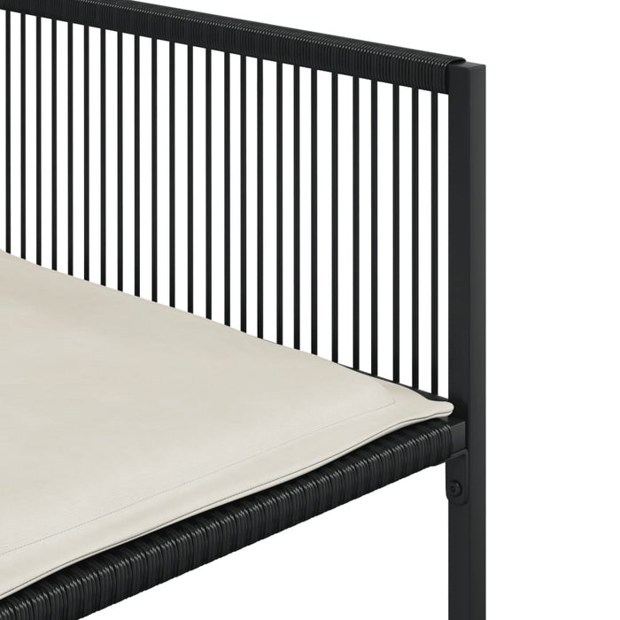 Set mobilier de grădină cu perne, 13 piese, negru, poliratan - WALTI WALTI