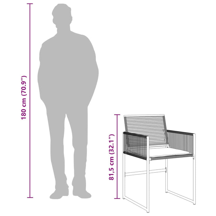 Set mobilier de grădină cu perne, 13 piese, negru, poliratan - WALTI WALTI