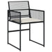 Set mobilier de grădină cu perne, 9 piese, negru, poliratan - WALTI WALTI