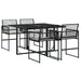 Set mobilier de grădină cu perne, 5 piese, negru, poliratan - WALTI WALTI