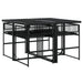 Set mobilier de grădină cu perne, 5 piese, negru, poliratan - WALTI WALTI