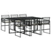 Set mobilier de grădină cu perne, 7 piese, negru, poliratan - WALTI WALTI