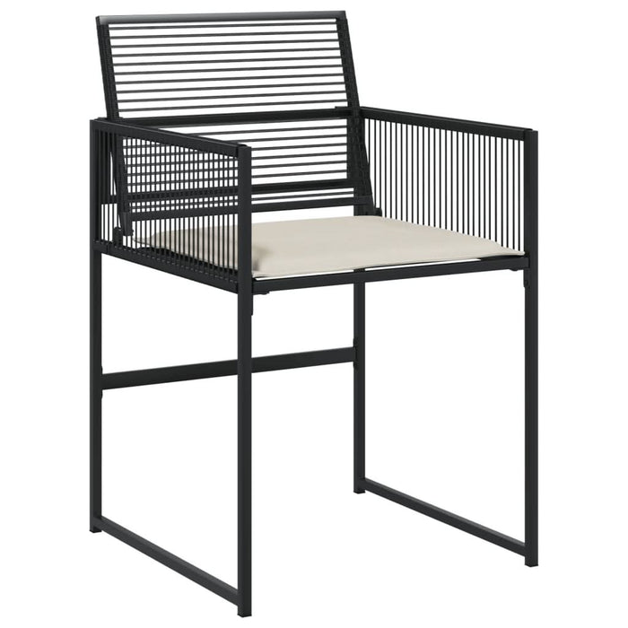 Set mobilier de grădină cu perne, 7 piese, negru, poliratan - WALTI WALTI