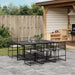 Set mobilier de grădină cu perne, 7 piese, negru, poliratan - WALTI WALTI