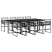 Set mobilier de grădină cu perne, 9 piese, negru, poliratan - WALTI WALTI