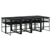 Set mobilier de grădină cu perne, 9 piese, negru, poliratan - WALTI WALTI