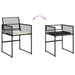 Set mobilier de grădină cu perne, 9 piese, negru, poliratan - WALTI WALTI