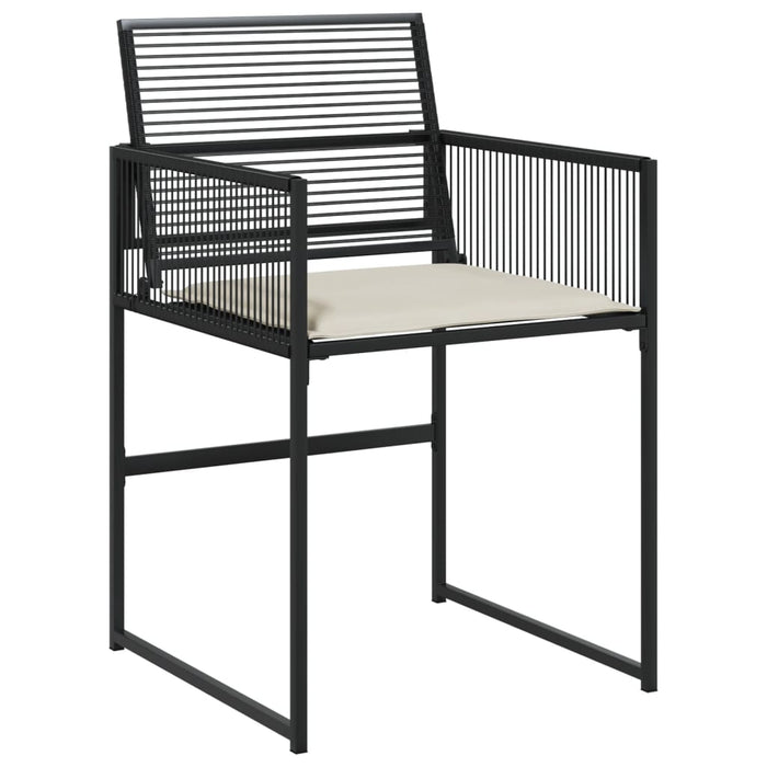 Set mobilier de grădină cu perne, 9 piese, negru, poliratan - WALTI WALTI