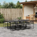 Set mobilier de grădină cu perne, 9 piese, negru, poliratan - WALTI WALTI