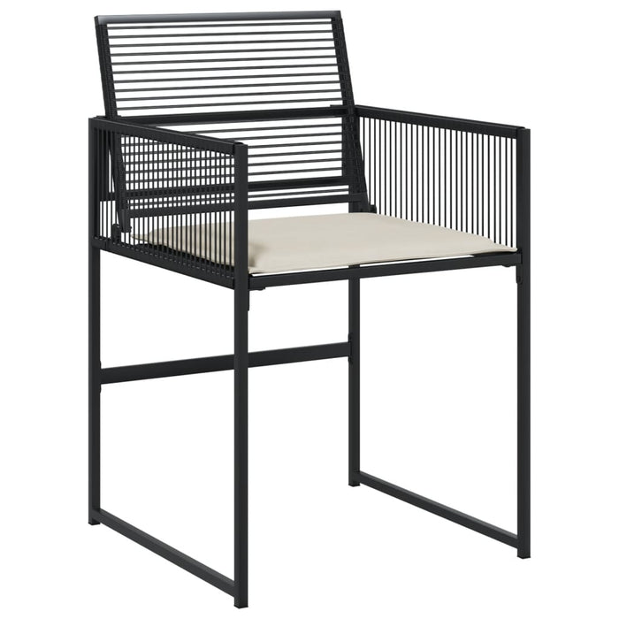 Set mobilier de exterior cu perne, 11 piese, negru, poliratan - WALTI WALTI