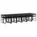 Set mobilier de grădină cu perne, 13 piese, negru, poliratan - WALTI WALTI