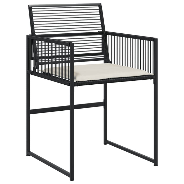 Set mobilier de grădină cu perne, 9 piese, negru, poliratan - WALTI WALTI