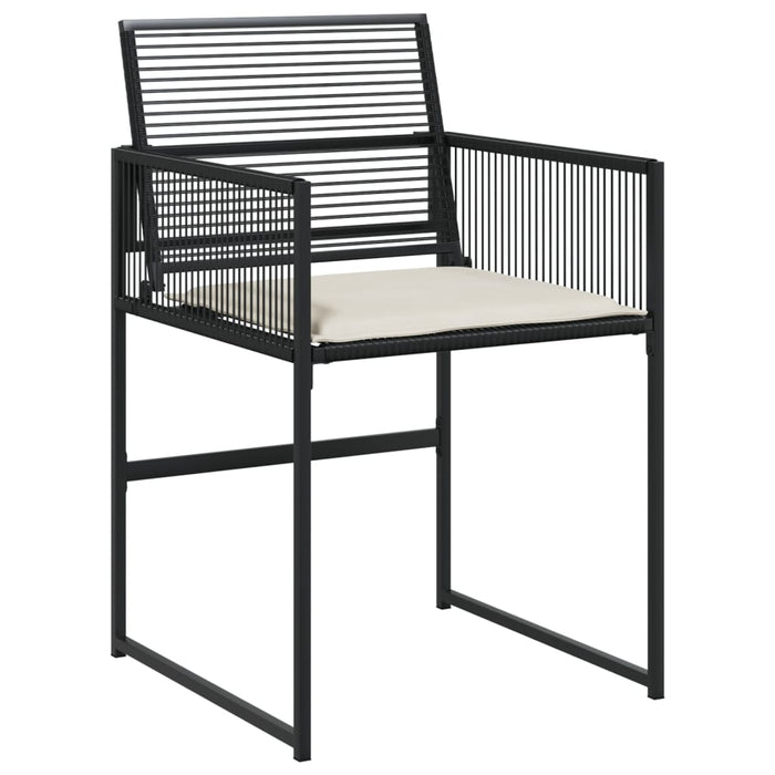 Set mobilier de grădină cu perne, 13 piese, negru, poliratan - WALTI WALTI