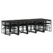 Set mobilier de grădină cu perne, 15 piese, negru, poliratan - WALTI WALTI