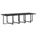 Set mobilier de grădină cu perne, 15 piese, negru, poliratan - WALTI WALTI