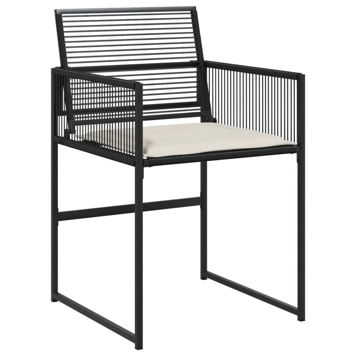 Set mobilier de grădină cu perne, 15 piese, negru, poliratan - WALTI WALTI