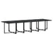 Set mobilier de grădină cu perne, 17 piese, negru, poliratan - WALTI WALTI