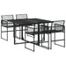 Set mobilier de grădină, 5 piese, negru, poliratan - WALTI WALTI