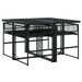 Set mobilier de grădină, 5 piese, negru, poliratan - WALTI WALTI