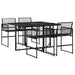 Set mobilier de grădină, 5 piese, negru, poliratan - WALTI WALTI