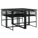 Set mobilier de grădină, 5 piese, negru, poliratan - WALTI WALTI