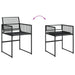 Set mobilier de grădină, 5 piese, negru, poliratan - WALTI WALTI